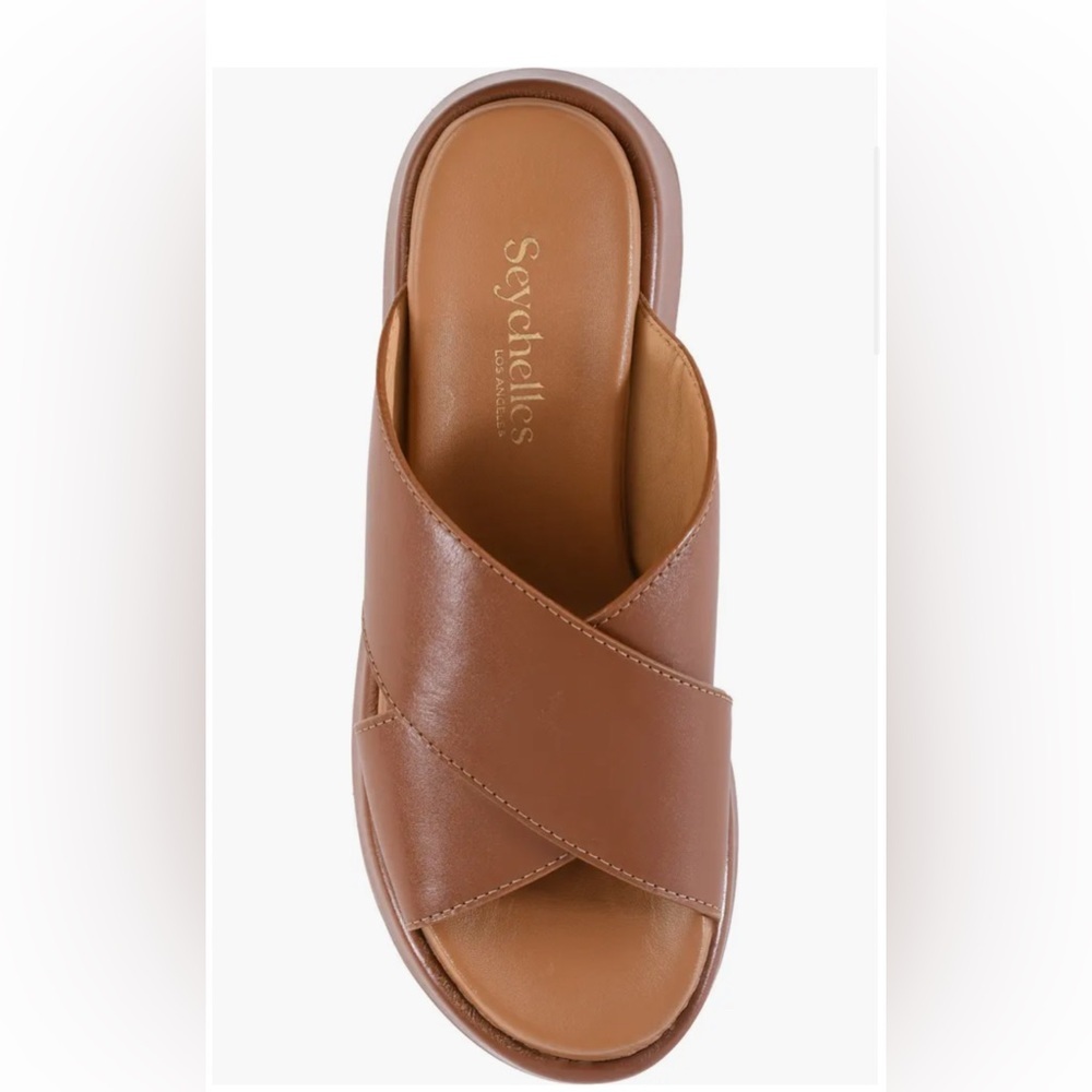 NWOT Seychelles Key Largo Wedge Slide Leather Sandals 10 $129 - Picture 2 of 14